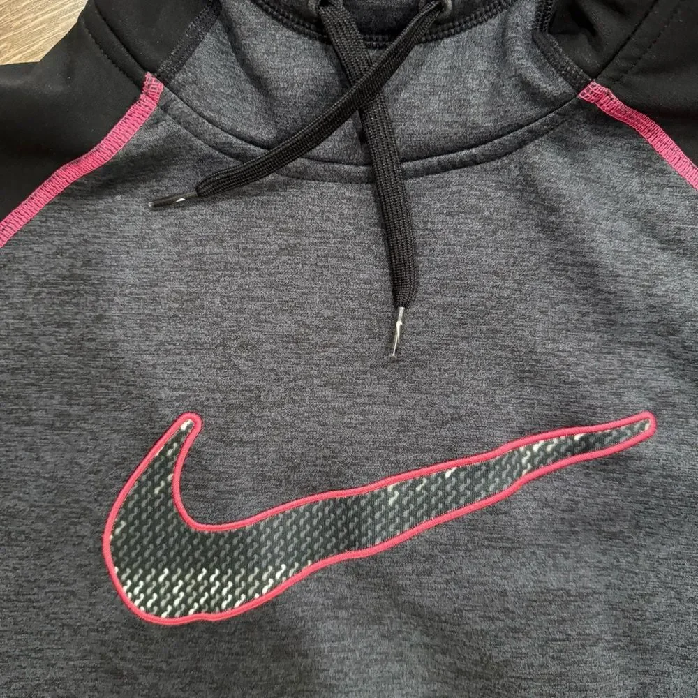 Nike women’s Black and Dark Gray Sweater with Pink Accents